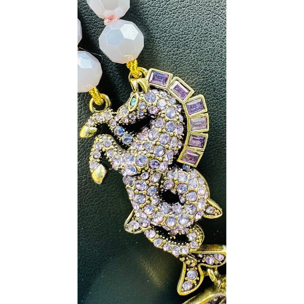Heidi Daus "Ornament of the Sea"Seahorse Shell Beaded Double Strand Necklace *SD - Picture 3 of 14